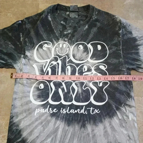 Good Vibes Only(Padre Island)Tie Dye Groovy Retro T-Shirt Size Small - Picture 3 of 6